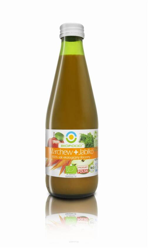 SOK JABŁKOWO - MARCHWIOWY NFC BEZGLUTENOWY BIO 300 ml - BIO FOOD