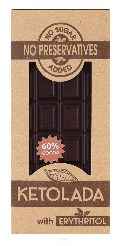 TABLICZKA BEZ DODATKU CUKRÓW 100 g - KETOLADA