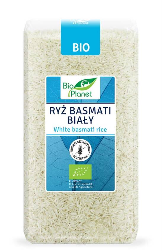 RYŻ BASMATI BIAŁY BEZGLUTENOWY BIO 500 g - BIO PLANET