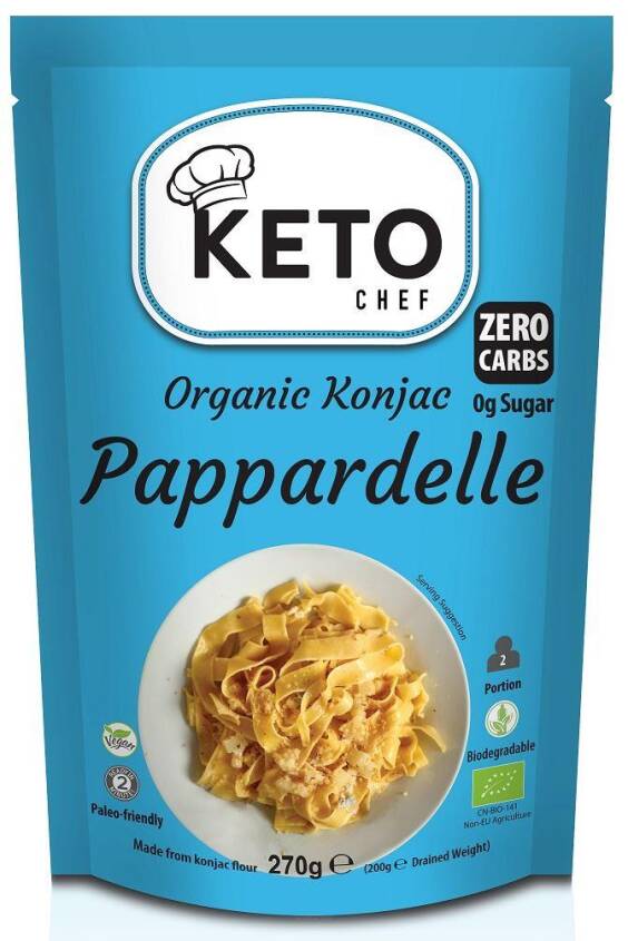 MAKARON KETO (KONJAC TYPU NOODLE PAPPARDELLE) BEZGLUTENOWY BIO 270 g - BETTER THAN FOODS (KETO CHEF)