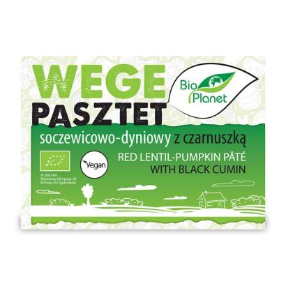 PASZTET SOCZEWICOWO - DYNIOWY Z CZARNUSZKĄ BIO 200 g - BIO PLANET