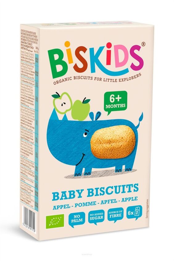 CIASTECZKA JABŁKOWE OD 6 MIESIĄCA BIO 120 g - BISKIDS