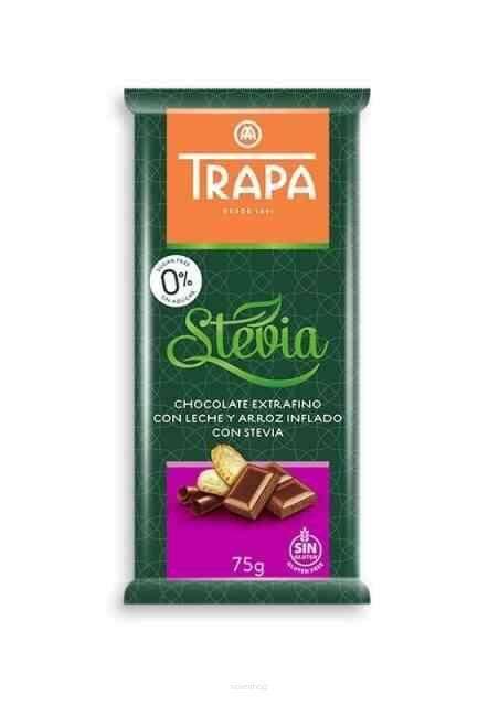 Czekolada mleczna crunchy ze stewią 75 g - Trapa