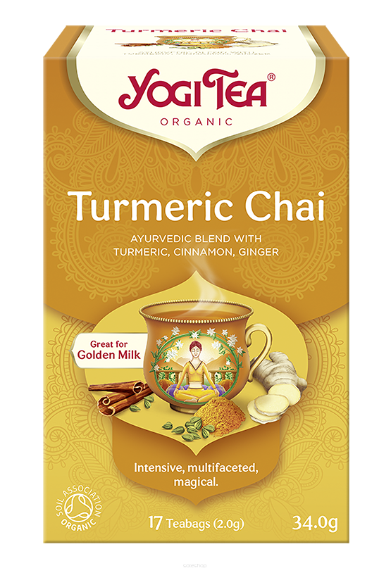 HERBATKA ZŁOTY CHAI Z KURKUMĄ (TURMERIC CHAI) BIO (17 x 2 g) 34 g - YOGI TEA