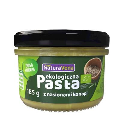 PASTA Z NASION KONOPI Z CIECIERZYCĄ I SZPINAKIEM BIO 185 g - NATURAVENA