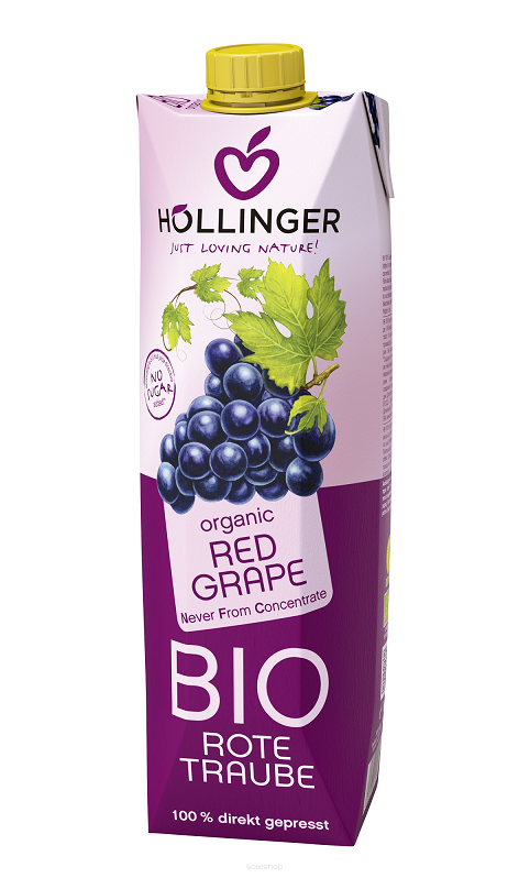 przecena SOK Z CZERWONYCH WINOGRON NFC BIO 1 L - HOLLINGER