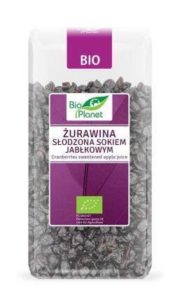 ŻURAWINA SŁODZONA SOKIEM JABŁKOWYM BIO 400 g - BIO PLANET