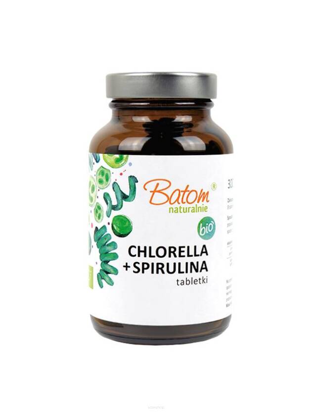 CHLORELLA + SPIRULINA BIO 300 TABLETEK 120 g (400 mg) – BATOM