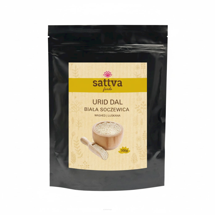 SOCZEWICA BIAŁA ŁUSKANA URID DAL 500 g - SATTVA (FOODS)