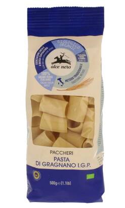 MAKARON (SEMOLINOWY) PACCHERI BIO 500 g  - ALCE NERO