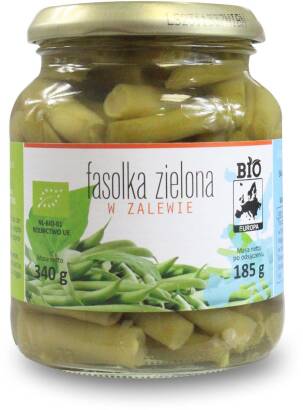 FASOLKA ZIELONA W ZALEWIE BIO 340 g (185 g) (SŁOIK) - BIO PLANET