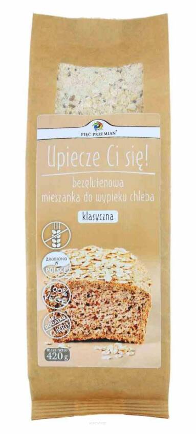 Mieszanka chleba bezglutenowego klasyczna 420 g - Pięć Przemian