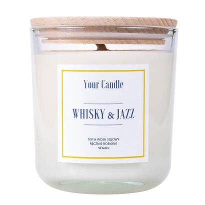 ŚWIECA SOJOWA WHISKY & JAZZ 210 ml - YOUR CANDLE