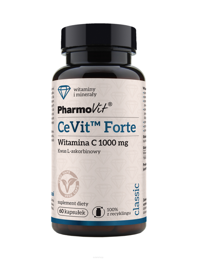 CeVit™ Forte Witamina C 1000 mg 60 kaps Vcaps® | Classic Pharmovit