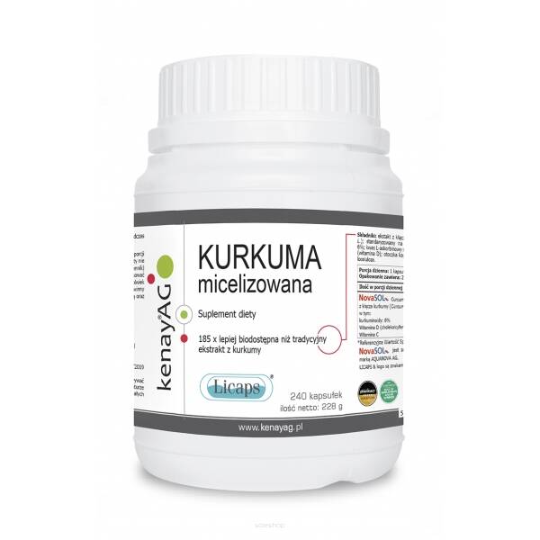 KURKUMA MICELIZOWANA LICAPS 240 kaps. - KenayAg