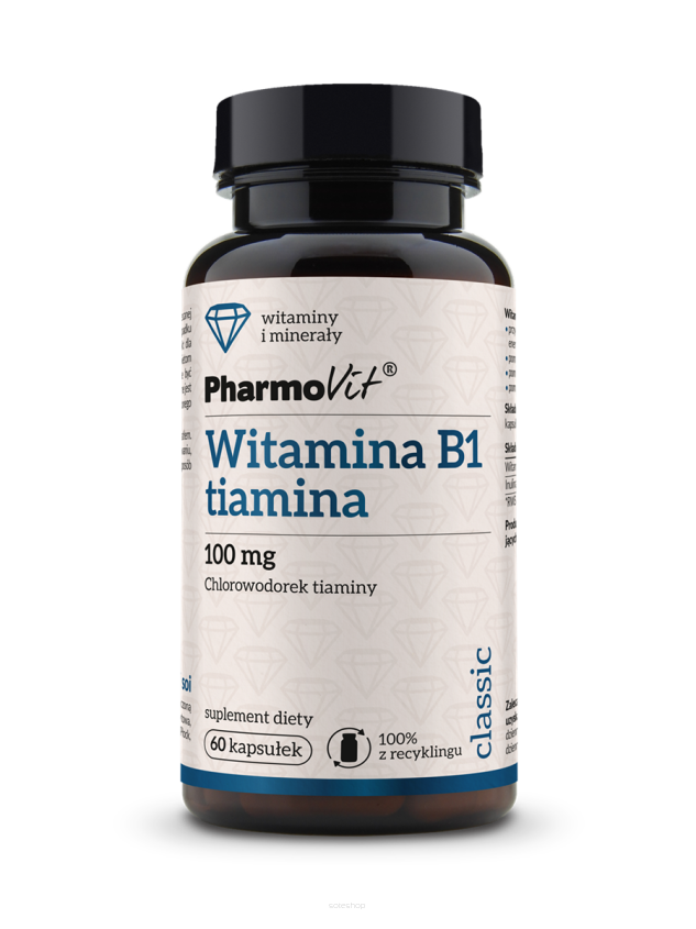 B1 tiamina 100 mg 60 kaps | Classic Pharmovit