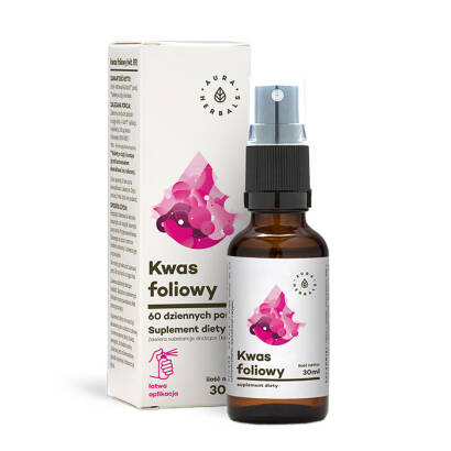 Witamina B9 (Kwas foliowy) - aerozol (30ml) - Aura Herbals