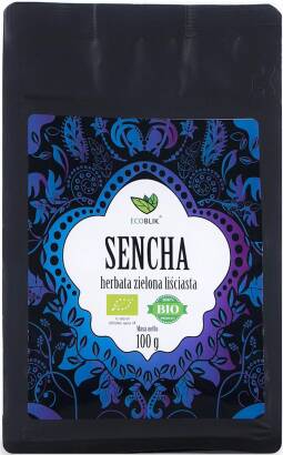 HERBATA ZIELONA LIŚCIASTA SENCHA BIO 100 g – ECOBLIK