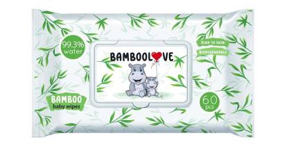 CHUSTECZKI BAMBUSOWE NAWILŻANE 60 szt. - BAMBOOLOVE