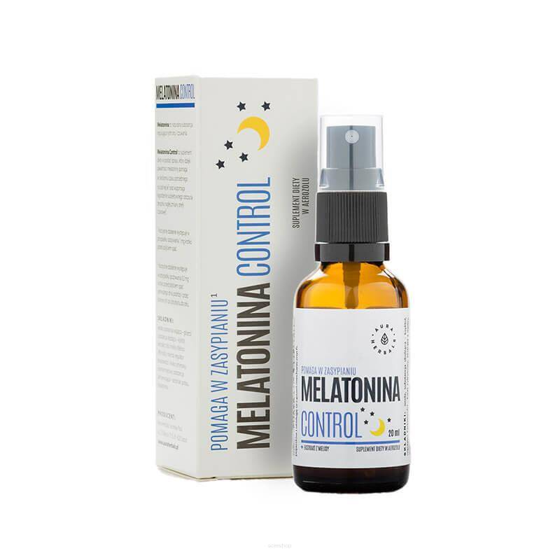 Melatonina Control + ekstrakt z melisy - aerozol (20ml) Aura Herbals