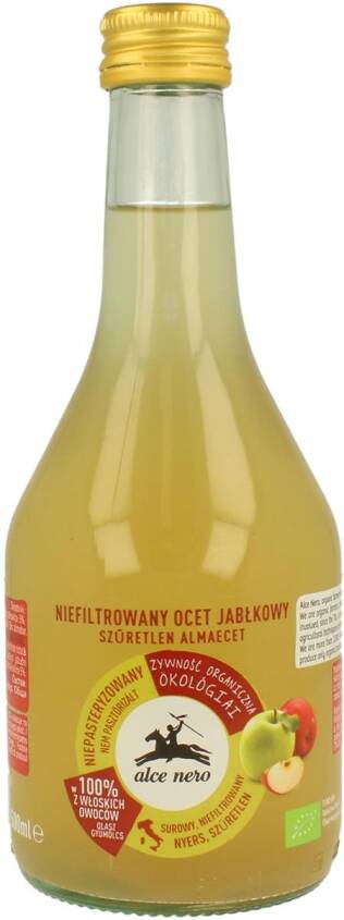 OCET JABŁKOWY 5 % NIEFILTROWANY BIO 500 ml - ALCE NERO