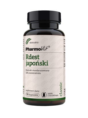 Rdest japoński Ekstrakt standaryzowany 50% resweratrolu 90 kaps | Classic Pharmovit