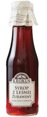 SYROP Z LEŚNEJ ŻURAWINY 375 g (300 ml) - KROKUS