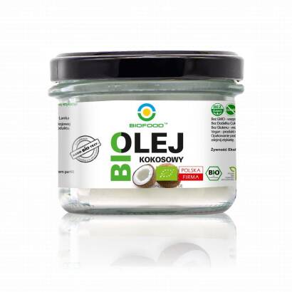 OLEJ KOKOSOWY BEZWONNY BIO 180 ml - BIO FOOD