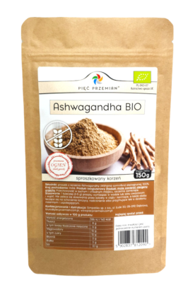 Ashwagandha bezglutenowa BIO 150 g - Pięć Przemian