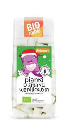 PIANKI O SMAKU WANILIOWYM BEZGLUTENOWE BIO 120 g - BIOMINKI (EDYCJA ŚWIĄTECZNA)(PRODUKT SEZONOWY)