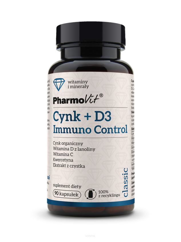 Cynk+D3 Immuno Control 90 kaps | Classic Pharmovit
