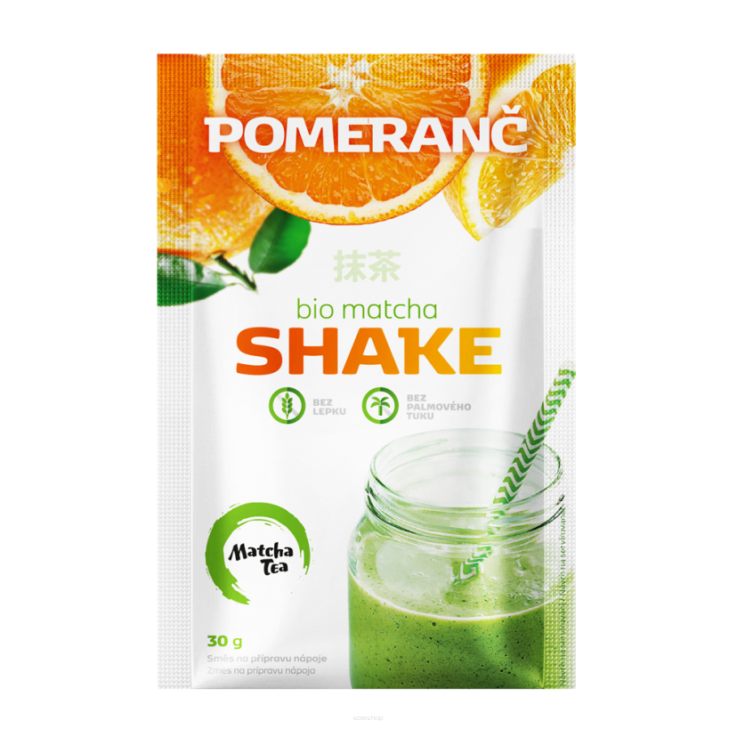 SHAKE Z MATCHĄ I POMARAŃCZĄ BEZGLUTENOWY BIO 30 g - AMYLON