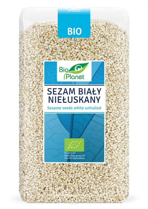 SEZAM BIAŁY NIEŁUSKANY BIO 1 kg - BIO PLANET