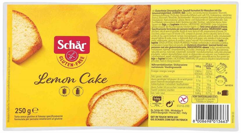 Lemon cake- ciasto cytrynowe BEZGL. 250 g