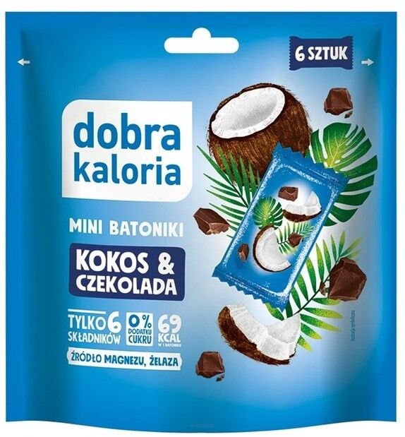 Mini batoniki kokos & czekolada ( 6szt) 102 g