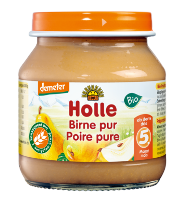 PUREE Z GRUSZKI BEZ DODATKU CUKRÓW BEZGLUTENOWE OD 5 MIESIĄCA DEMETER BIO 125 g (SŁOIK) - HOLLE