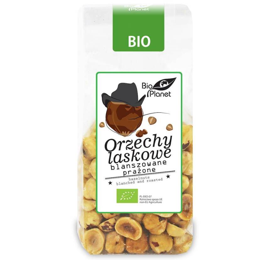 ORZECHY LASKOWE PRAŻONE BLANSZOWANE BIO 100 g - BIO PLANET