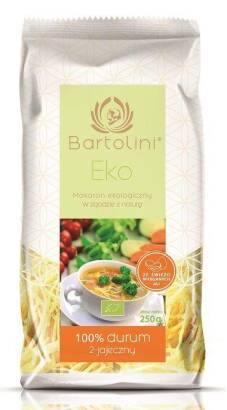 MAKARON (2-JAJECZNY) KRAJANKA BIO 250 g - BARTOLINI