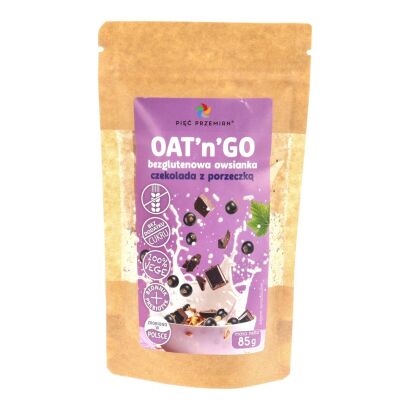 Owsianka czekolada z porzeczką bezglutenowa OAT'n'GO 85 g - Pięć Przemian