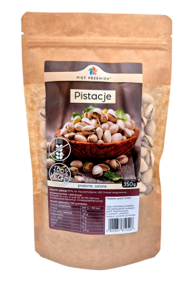 Pistacje prażone, solone 350 g - Pięć Przemian