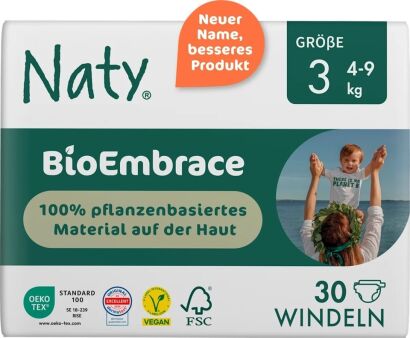 Ekologiczne pieluchy jednorazowe rozmiar 3, 4-9 kg, 30szt