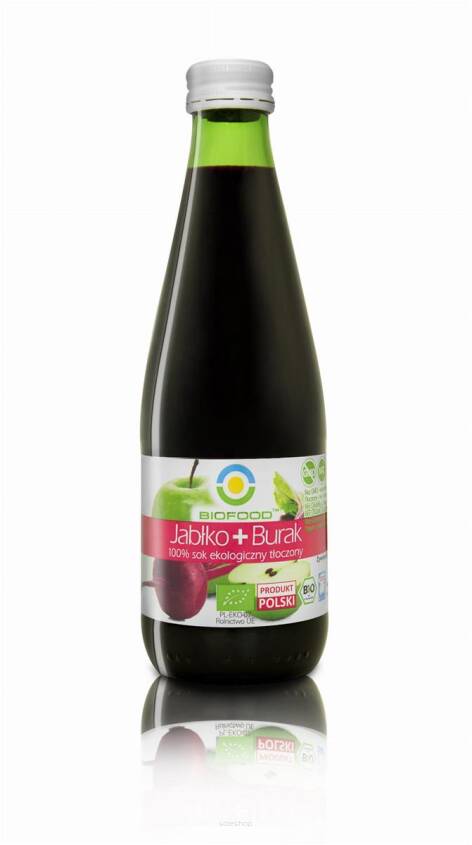 SOK JABŁKOWO - BURACZKOWY NFC BEZGLUTENOWY BIO 300 ml - BIO FOOD