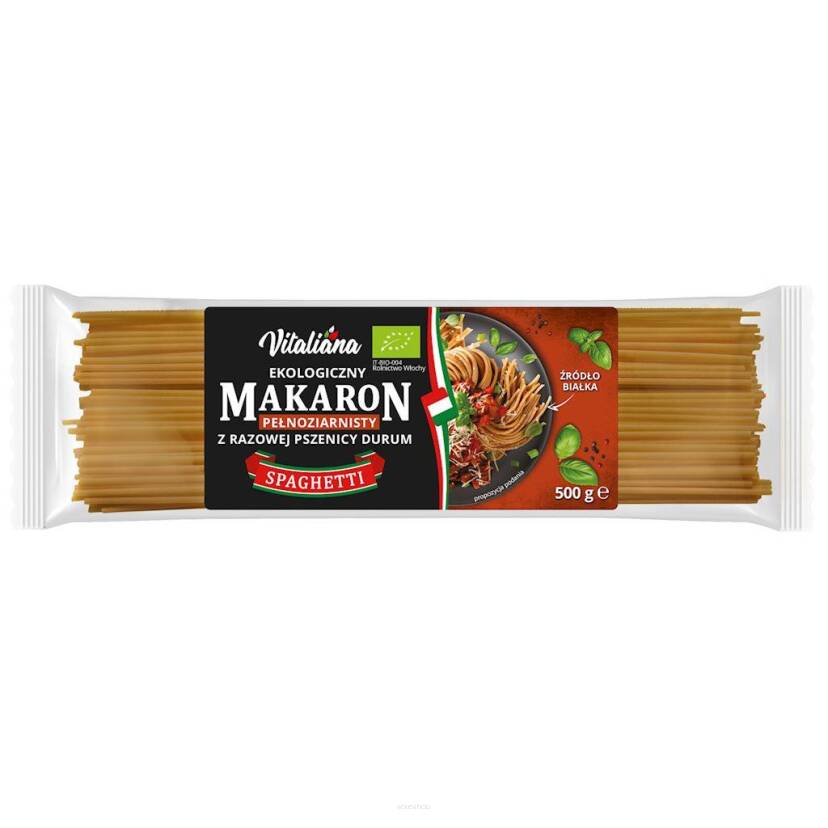 MAKARON (Z RAZOWEJ PSZENICY DURUM) SPAGHETTI BIO 500 g - VITALIANA