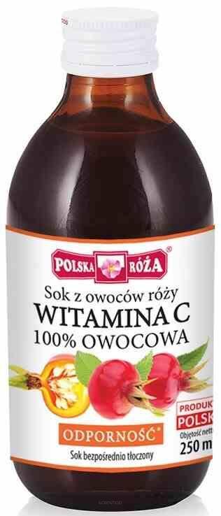 Sok z owoców róży Witamina C 100  owoc. 250 ml