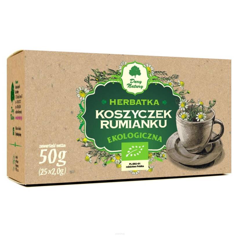 HERBATKA Z KOSZYCZKÓW RUMIANKU BIO (25 x 2 g) 50 g - DARY NATURY