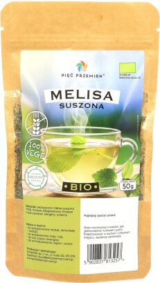 Melisa suszona BIO 50 g - Pięć Przemian