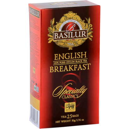 Herbata czarna ENGLISH BREAKFAST w saszet. 25x2g - Basilur