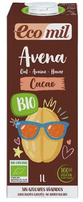 Napój owsiany kakaowy bez dodatku cukru BIO 1 l