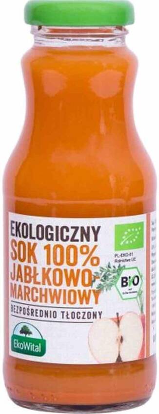 Sok jabłkowo-marchwiowy 100 % BIO 250 ml