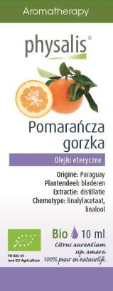 OLEJEK ETERYCZNY DRZEWO POMARAŃCZOWE (PETITGRAIN) BIO 10 ml - PHYSALIS